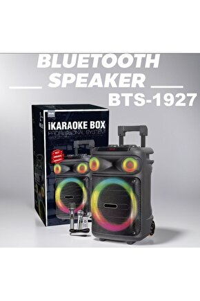 KABLOSUZ MİKROFONLU BLUETOOTH HOPARLÖR ŞARJLI TAŞINABİLİR BÜYÜK BOY PARTY SPEAKER GİTAR BAĞLAMA