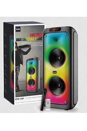 KABLOSUZ MİKROFONLU BLUETOOTH HOPARLÖR ŞARJLI TAŞINABİLİR BÜYÜK BOY PARTY SPEAKER GİTAR BAĞLAMA