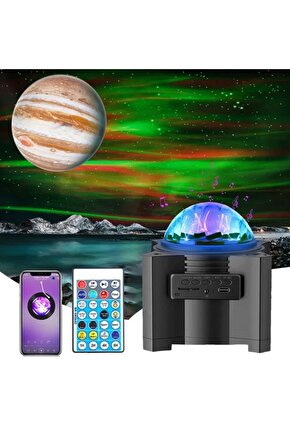 Stary Projector Light Bluetooth Hoparlör Tavan Duvar Ambians Işıklandırma