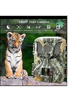 Fotokapan Kamera 16mp Full Hd 1080p Gece Görüşlü 2 Inç Lcd Ekran Su Geçirmez Trail Camera