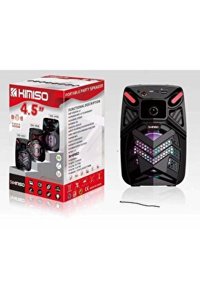 Bluetooth Hoparlör Led Işıklı Fm Radyo Sd Kart Usb Girişli Speaker