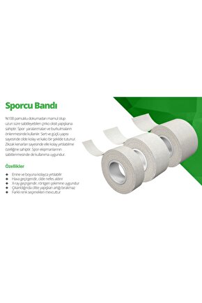 Sport Tape Sporcu Bandı 10 m x 2,5 cm 1 Adet