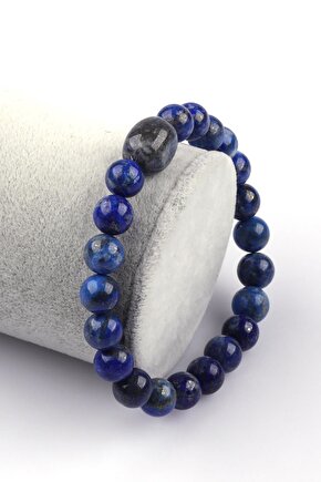 Lapis Lazuli Doğal Taş Bileklik 8 Mm Küre Kesim