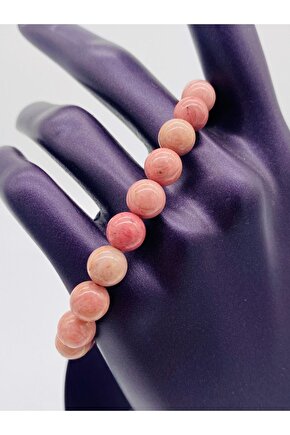 Doğal Taş Pembe Jasper Bileklik 8mm