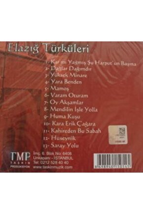 Folk Music From Anatolia Elazığ Türküleri 1 - CD