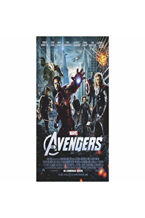 marvel avengers sinema film afişi ev dekorasyon tablo mini retro ahşap poster