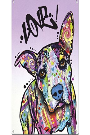 patili dostlarımızdan köpek pop art love mini retro ahşap poster