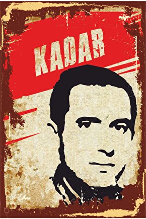 Mahir Hüseyin Ulaş Kurtuluşa Kadar Savaş Devrimci Slogan Retro Ahşap Poster-2