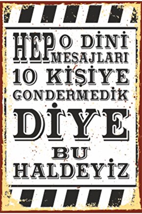 Komik Duvar Yazıları Retro Ahşap Poster