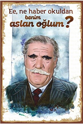 Hulusi Kentmen Yeşilçam Retro Ahşap Poster