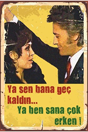 Cüneyt Arkın Yeşilçam Retro Ahşap Poster