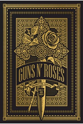 Guns N Roses -4 Müzik Grubu Retro Ahşap Poster