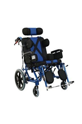 Golfi G458 Cerebral Palsy Tekerlekli Sandalye Engelli Yetişkin Tekerlekli Sandalye Mavi