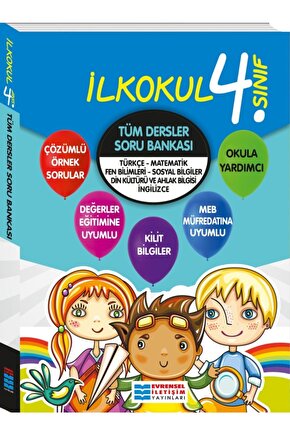 4. Sınıf Tüm Dersler Soru Bankası  Kolektif  Evrensel İletişim Yayınları  9786052110799