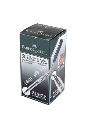 Faber-castell 1440 Tükenmez 0.8 Siyah 50li Kutu