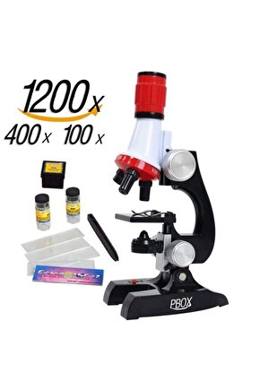 Science Kits For Kids Microscope Beginner Microscope Kit Led 100x, 400x, And 1200x