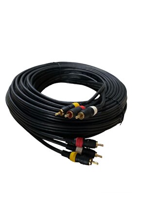 3 RCA + 3 RCA 20 METRE KABLO SES AKTARIM KABLOSU