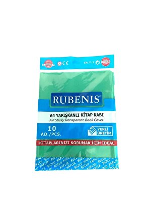 A4 Yapışkanlı Buzlu Şeffaf Kitap Kabı 10lu Farklı Renk Seçenekleriyle