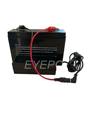 Pilsan Uyumlu Çocuk Oyuncak Akülü Araba 6v 12 Ah 6 Volt 12 Amper Akü Ve BÜYÜK Şarj Adaptörü C1