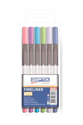 Fineliner Kalem 0.4 Mm Pvc Kutu 6 Renk