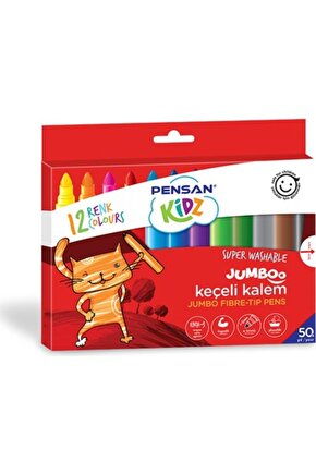 Kidz 12li Jumbo Keçeli Boya Kalemi