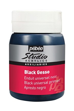 Akrilik Siyah Gesso Studio Astar Boya - 500ml