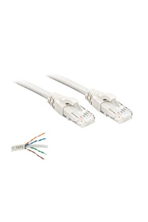 Cat6 Kablo 60 Metre Bakır Telli Datainternetmodemethernet Kablosu