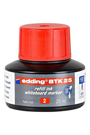 Beyaz Tahta Kalemi Mürekkebi 25ml. Btk25 - Kırmızı