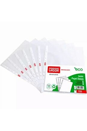 Poşet Dosya Eco 35 Mic 100 Lü A4 Şeffaf 7255