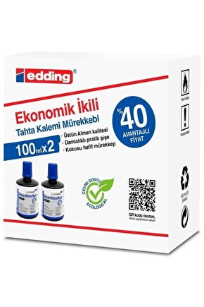 Tahta Kalemi Mürekkebi Mavi 100 ml 2 Li Lm1199k203