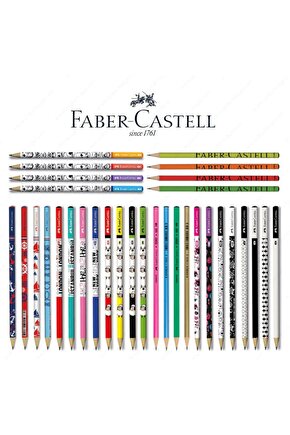 Sırımsı Faber Castel Lüx Mercanlı Karışık Yuvarlak Kurşun Kalem 12 Adet