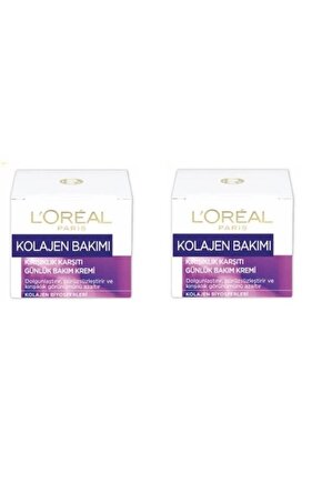 Kolajen Bakımı Kırışıklık Karşıtı Günlük Bakım Krem 2x50ml