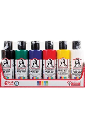 Mona Lisa Akrilik Boya 6 Renk X 70 Ml Şişe Sd1006