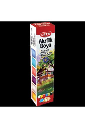 Akrilik Boya 6 Lı 25 ml Ana Renkler L-5200