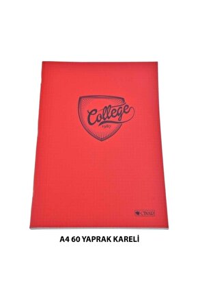 Çınar Pvc Kapaklı A4 Kareli Defter 60 Yaprak