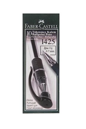 Faber-castell 1425 Iğne Uç Tükenmez Kalem Siyah 10 Lu 5211142599000 (1 Paket 10 Adet)