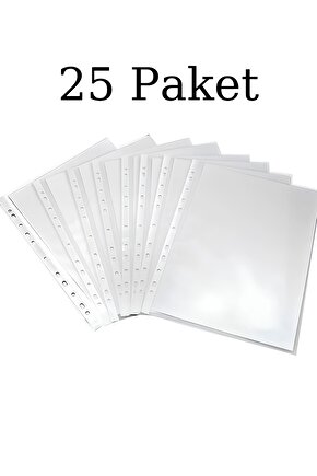 Extra Şeffaf Poşet Dosya - 25 Paket (2500 Adet) Dayanıklı ve Kullanışlı