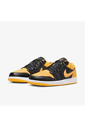 Air Jordan 1 Low Yellow Ochre White Black Sneaker Ayakkabı 553558-072