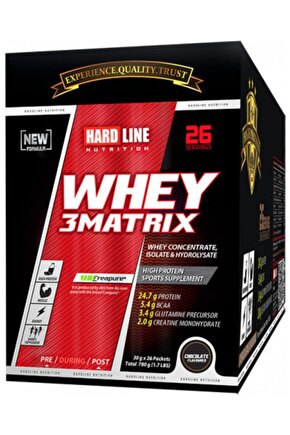 Whey 3 Matrix Çilek 30gr 26 Saşe Protein Tozu