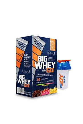 Big Whey Go Whey Protein Tekli Sachet Mix Aroma 32 Servis 1040g - Protein Tozu - Shaker 500 ml