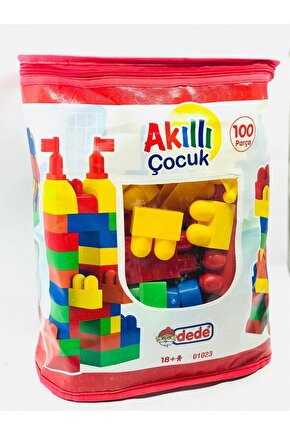 Dede 100 Parça Büyük Boy Bloklar Lego Set