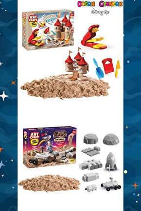 Art Sand Oyun Kumu Mega Seti - 2 Paket - Kinetik Kum Seti - Kum Seti - Kurumayan Kinetik Kum - Kum5