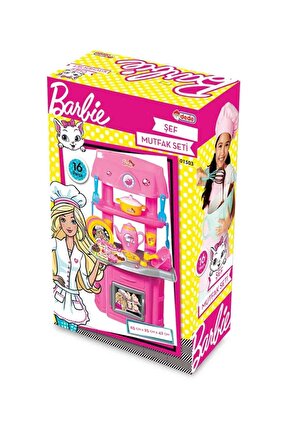 Barbie Şef Mutfak Set Kız Çocuk Oyuncak Mutfak Seti-01503