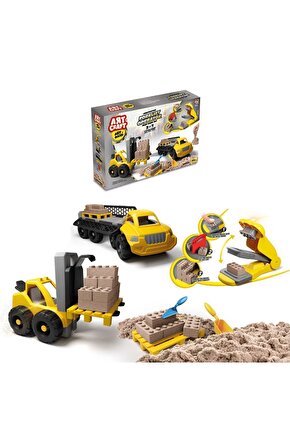 Forklift Operatör Kum Seti (750 Gr.) - Art Craft Kinetik Kum Seti - Oyun Kumu - Art Sand Kumu