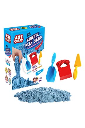 Aksesuarlı Mavi Kinetik Oyun Kumu (1000 Gr.) - Art Craft Kinetik Kum Seti - Art Sand Kumu