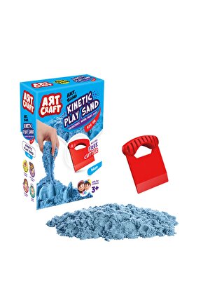 Aksesuarlı Mavi Kinetik Oyun Kumu (500 Gr.) - Art Craft Kinetik Kum Seti - Oyun Kumu - Art Sand Kumu