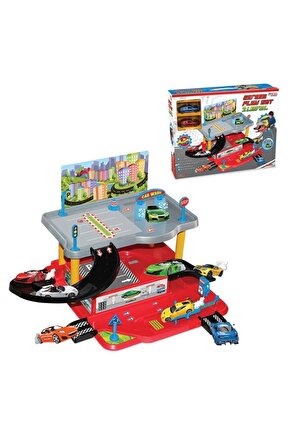 2 Katlı Garaj Oyun Seti - Otopark Seti - Araba Seti - Hotwheels Seti - Istasyon