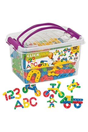 Plastik Saklama Kutulu Click Clack Puzzle Lego 192 Parça