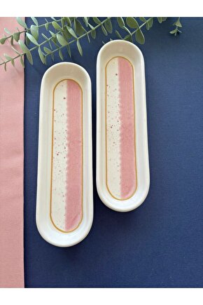 Pembe Gelincik 2 Adet Zeytinlik Sunum Tabağı