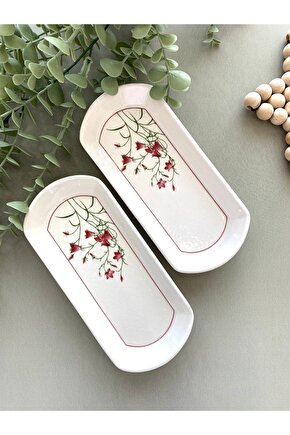 Fushia Çiğdem 2’li Oval Kahvaltılık